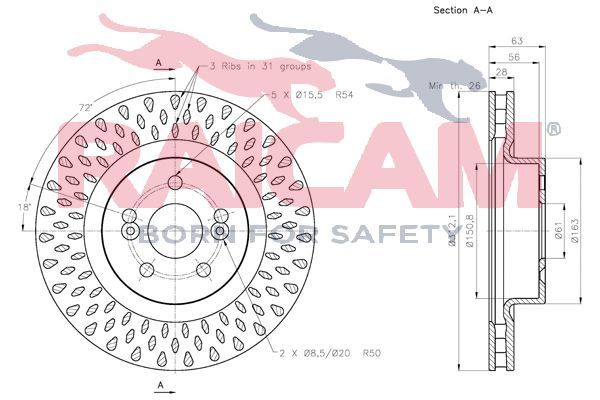 Stabdžių diskas RAICAM RD00700