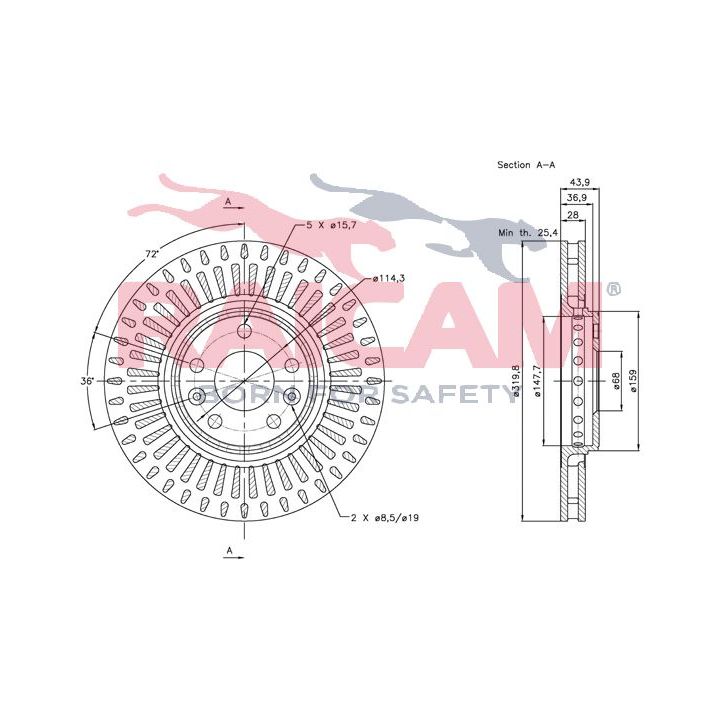 Stabdžių diskas RAICAM RD00703