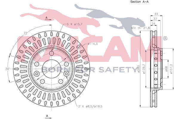 Stabdžių diskas RAICAM RD00704