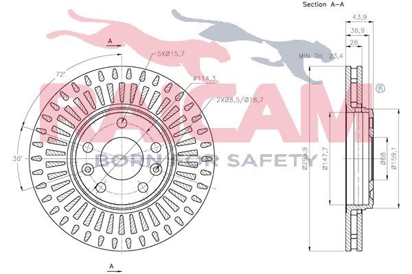 Stabdžių diskas RAICAM RD00705