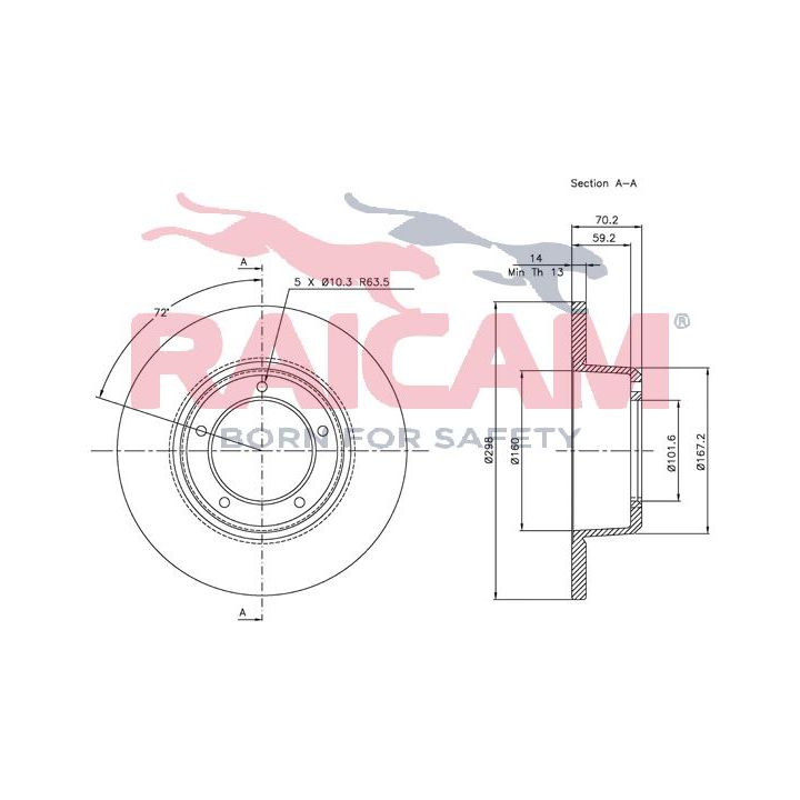 Stabdžių diskas RAICAM RD00706