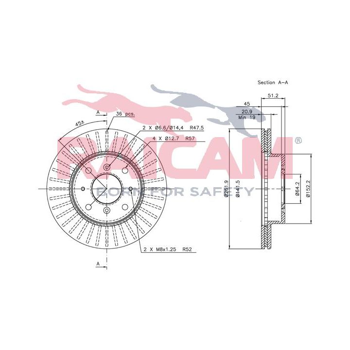 Stabdžių diskas RAICAM RD00711