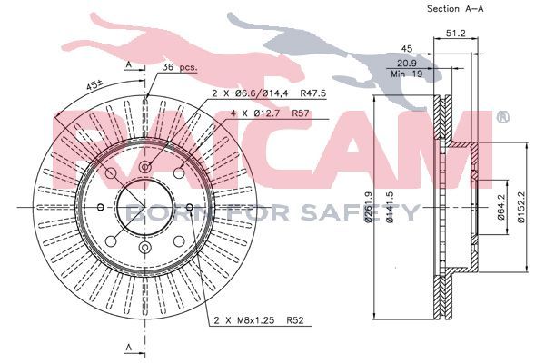 Stabdžių diskas RAICAM RD00711