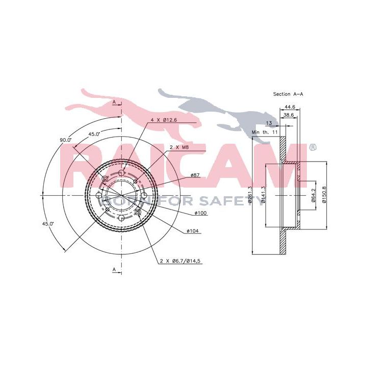 Stabdžių diskas RAICAM RD00714