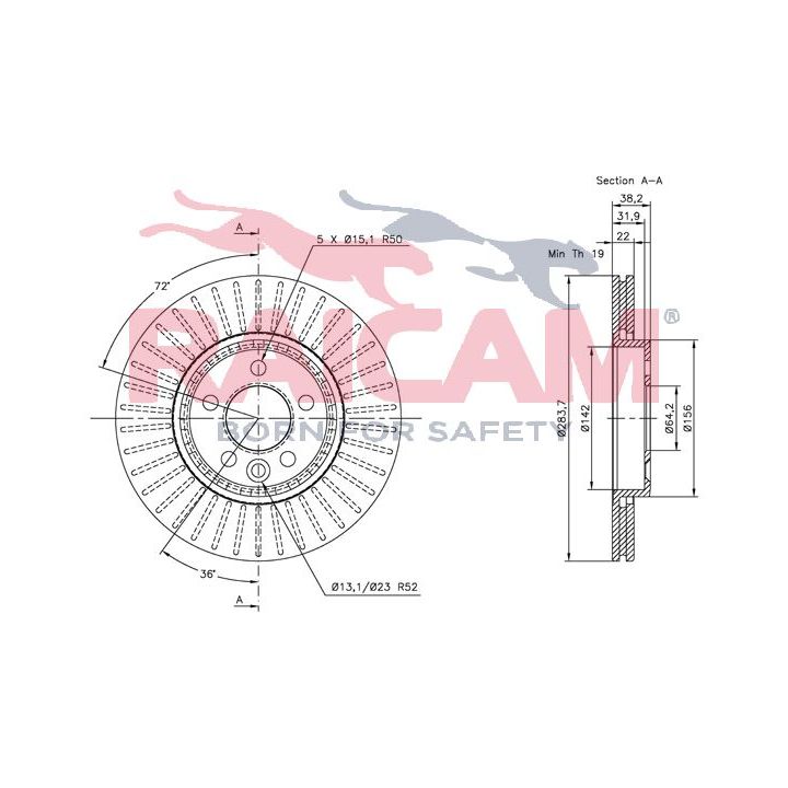 Stabdžių diskas RAICAM RD00715
