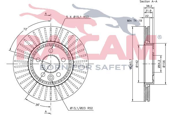 Stabdžių diskas RAICAM RD00715