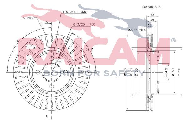 Stabdžių diskas RAICAM RD00718