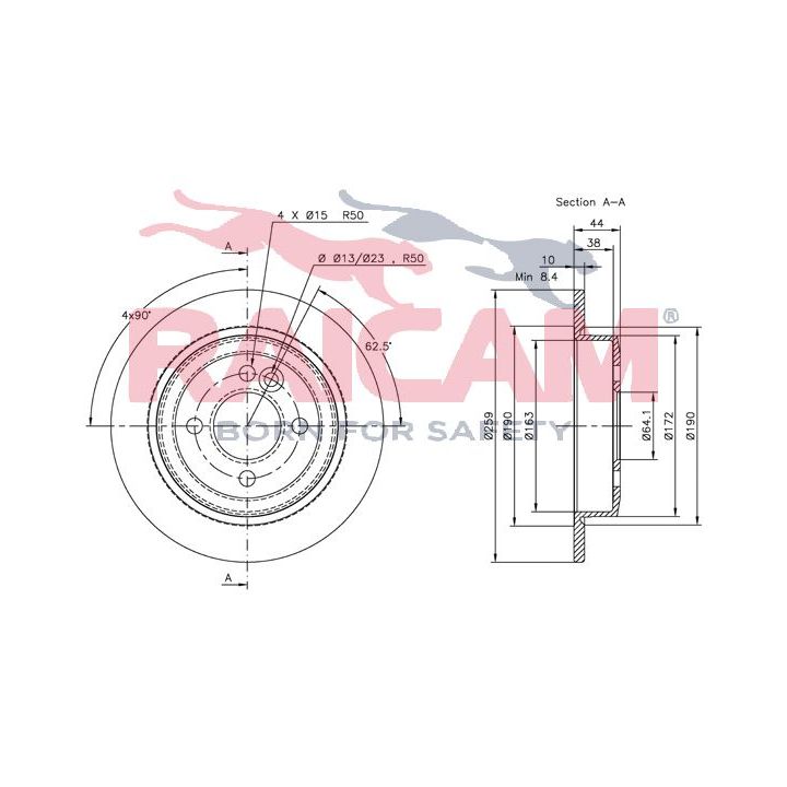 Stabdžių diskas RAICAM RD00719