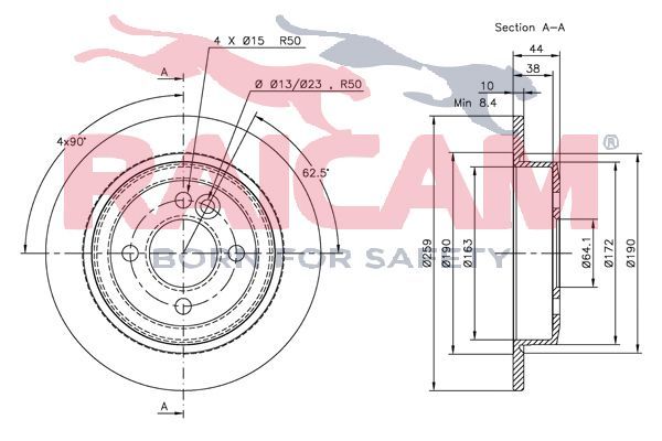 Stabdžių diskas RAICAM RD00719