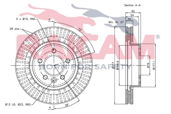 Stabdžių diskas RAICAM RD00728