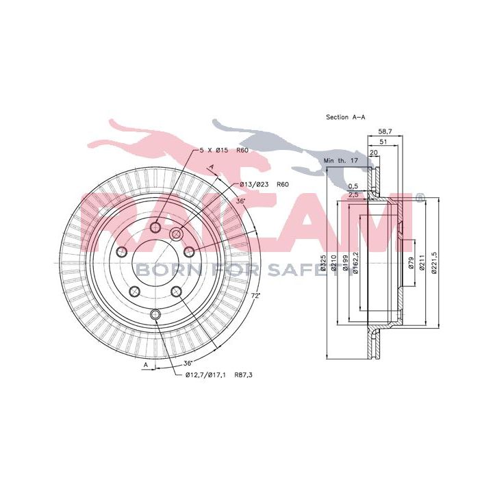Stabdžių diskas RAICAM RD00730