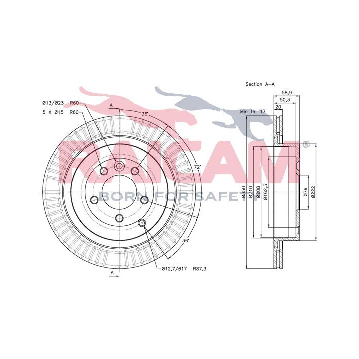 Stabdžių diskas RAICAM RD00731