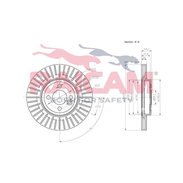 Stabdžių diskas RAICAM RD00735