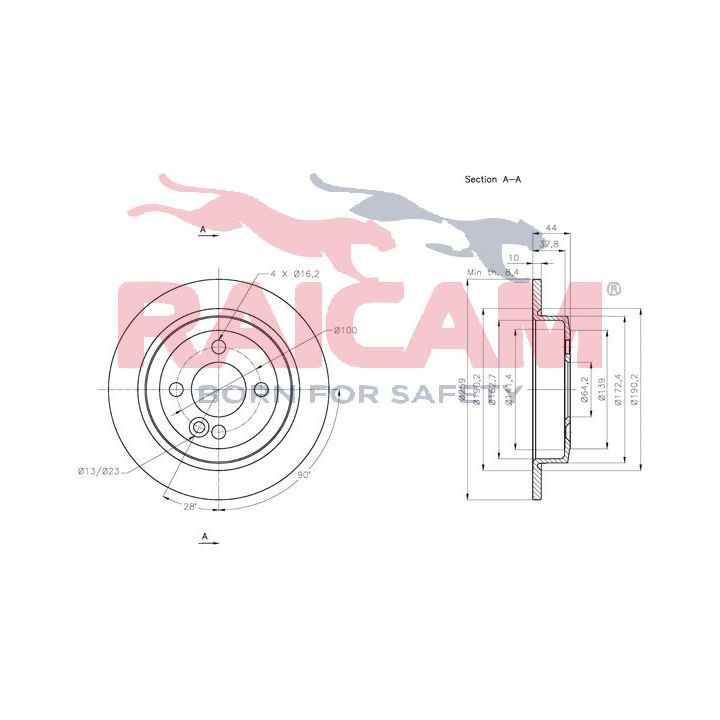 Stabdžių diskas RAICAM RD00736