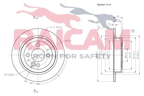 Stabdžių diskas RAICAM RD00736