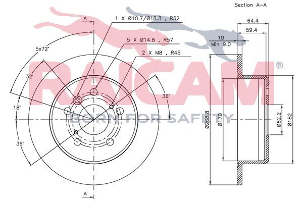Stabdžių diskas RAICAM RD00794