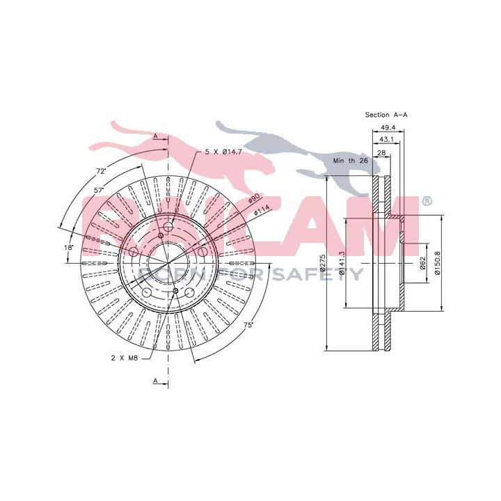 Stabdžių diskas RAICAM RD00795