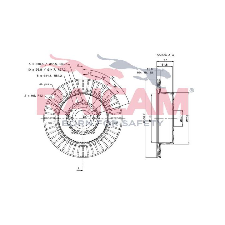 Stabdžių diskas RAICAM RD00817