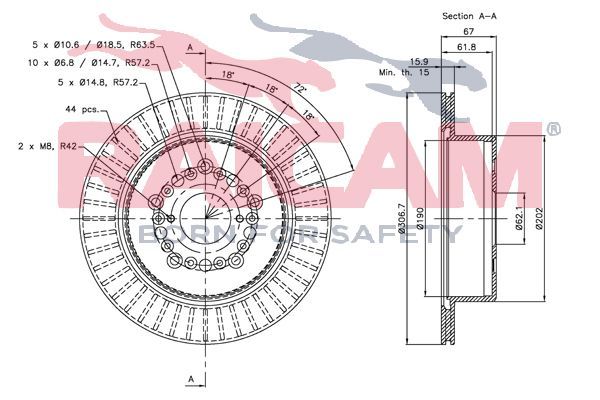 Stabdžių diskas RAICAM RD00817