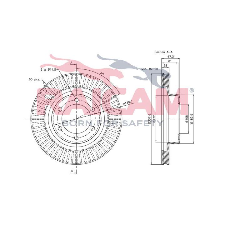 Stabdžių diskas RAICAM RD00842