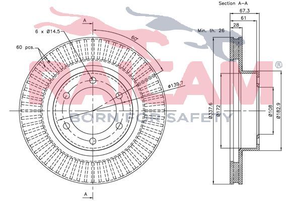 Stabdžių diskas RAICAM RD00842