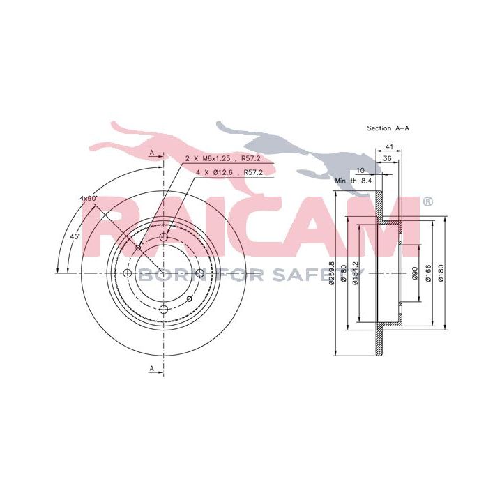 Stabdžių diskas RAICAM RD00949