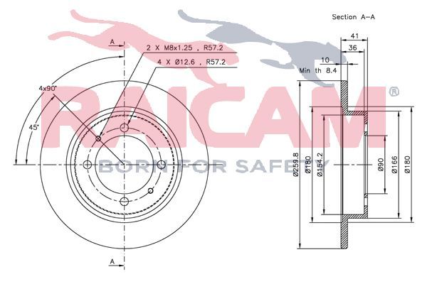 Stabdžių diskas RAICAM RD00949