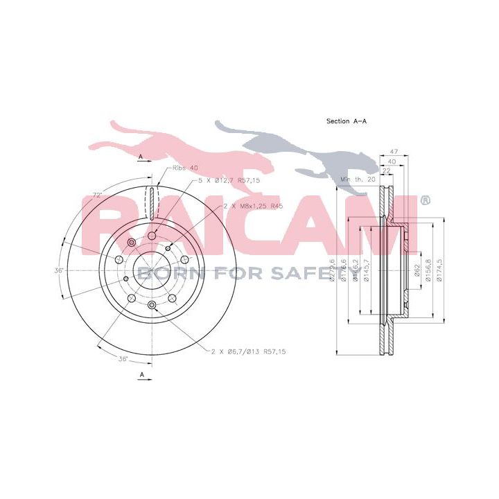 Stabdžių diskas RAICAM RD01010