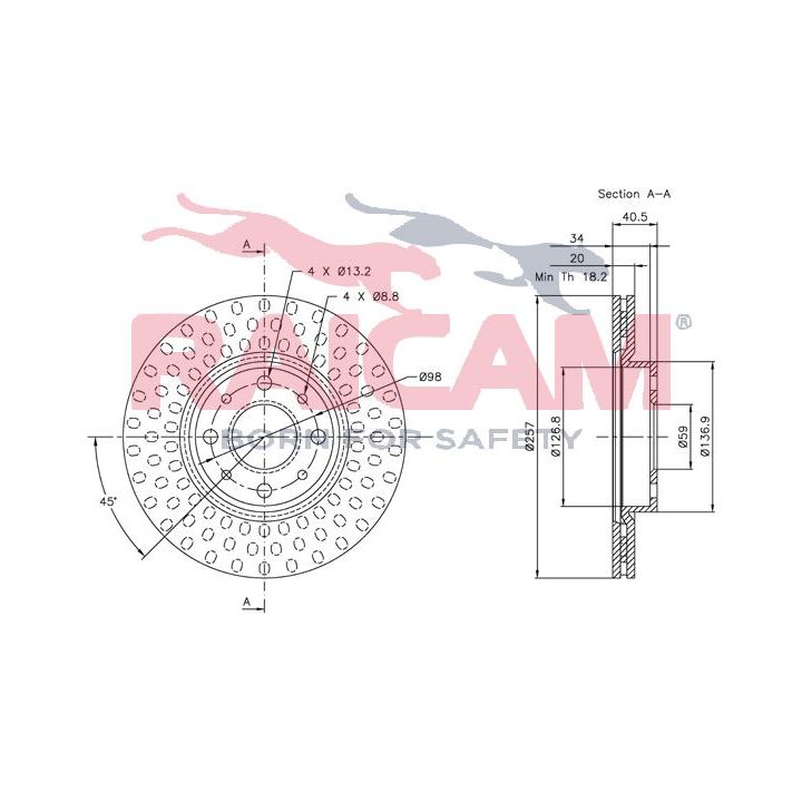 Stabdžių diskas RAICAM RD01046