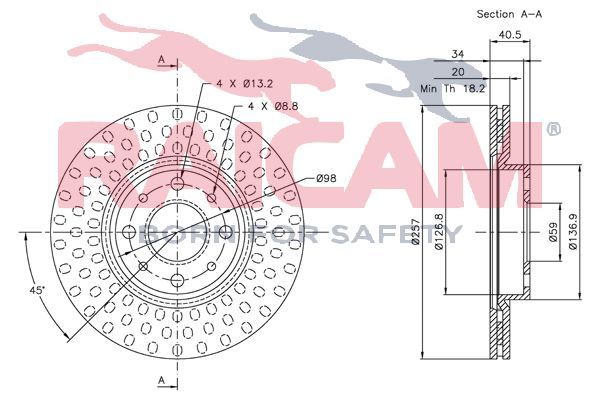 Stabdžių diskas RAICAM RD01046