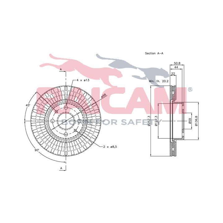 Stabdžių diskas RAICAM RD01049