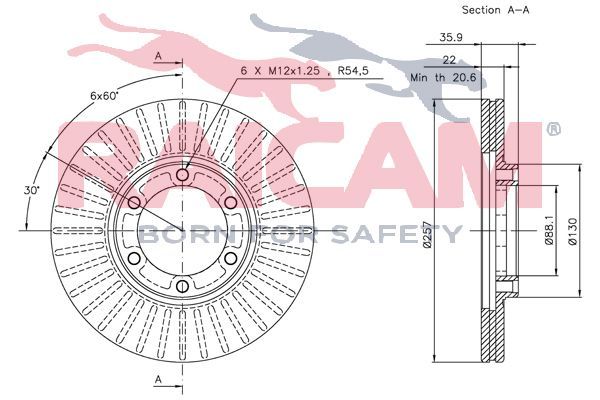 Stabdžių diskas RAICAM RD01054