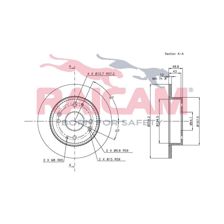 Stabdžių diskas RAICAM RD01062