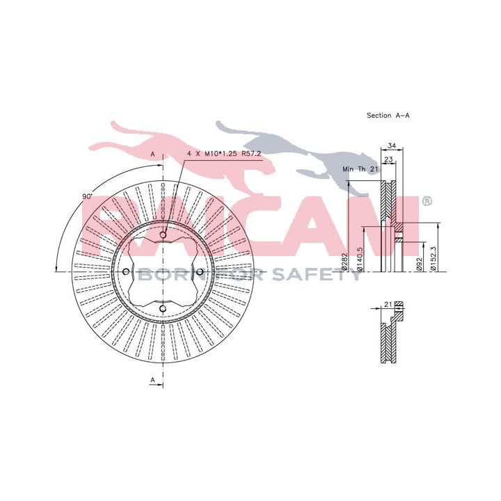 Stabdžių diskas RAICAM RD01063