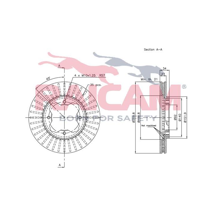 Stabdžių diskas RAICAM RD01064