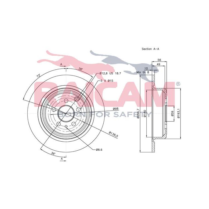 Stabdžių diskas RAICAM RD01066