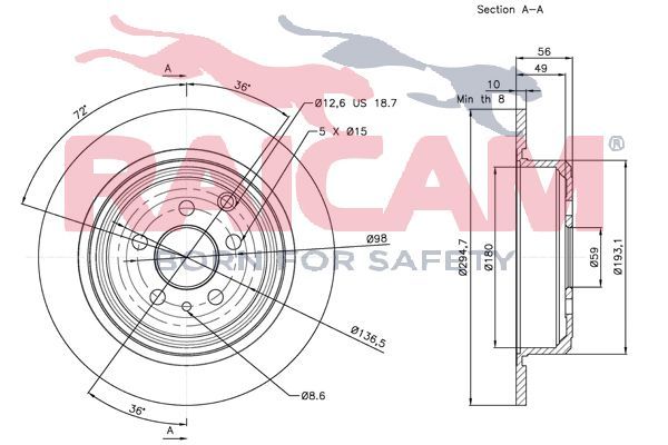 Stabdžių diskas RAICAM RD01066