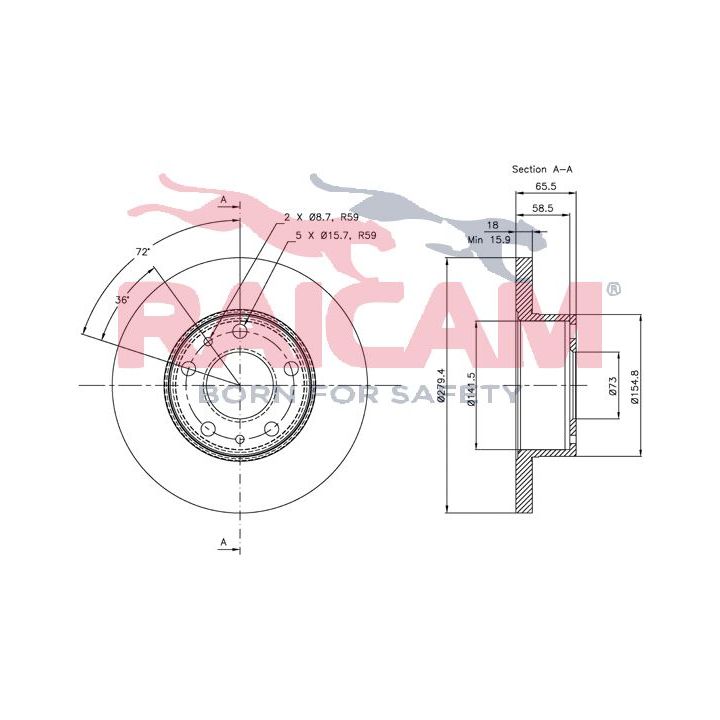 Stabdžių diskas RAICAM RD01067
