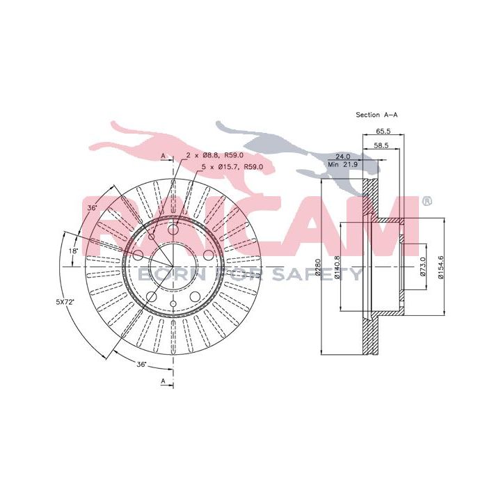 Stabdžių diskas RAICAM RD01068