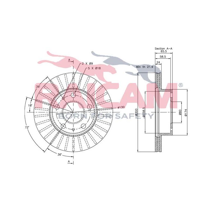 Stabdžių diskas RAICAM RD01069