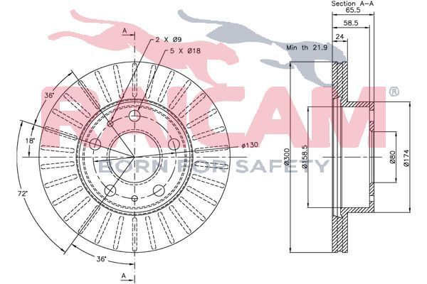 Stabdžių diskas RAICAM RD01069