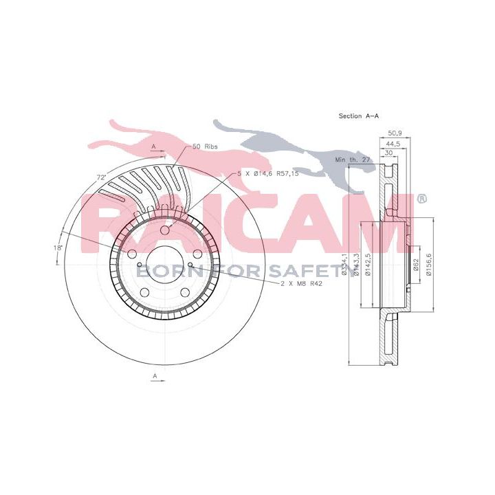 Stabdžių diskas RAICAM RD01084