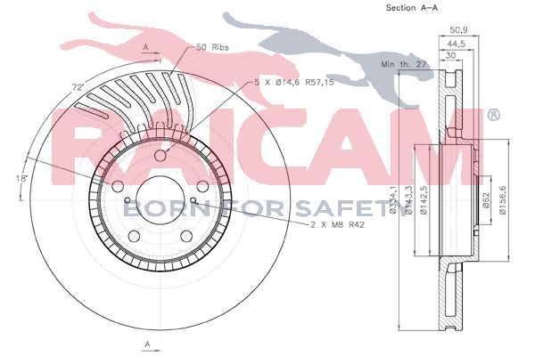 Stabdžių diskas RAICAM RD01084