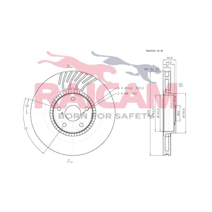 Stabdžių diskas RAICAM RD01085