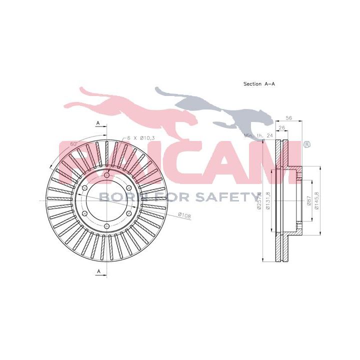 Stabdžių diskas RAICAM RD01157