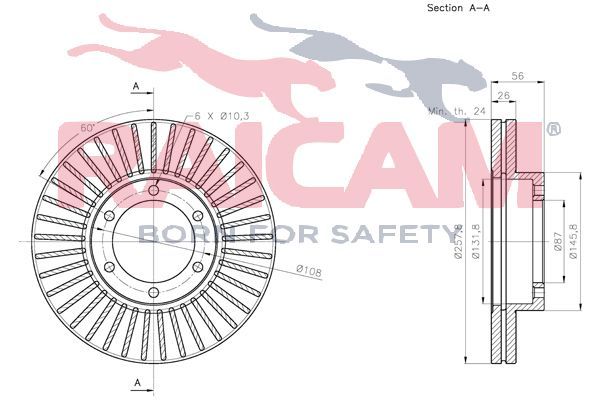 Stabdžių diskas RAICAM RD01157