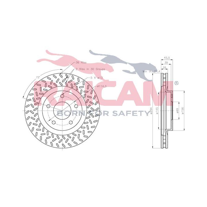 Stabdžių diskas RAICAM RD01177