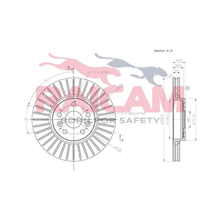 Stabdžių diskas RAICAM RD01181