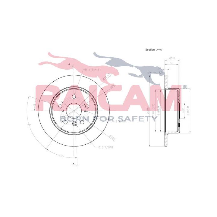 Stabdžių diskas RAICAM RD01183