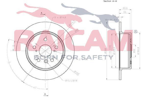 Stabdžių diskas RAICAM RD01183